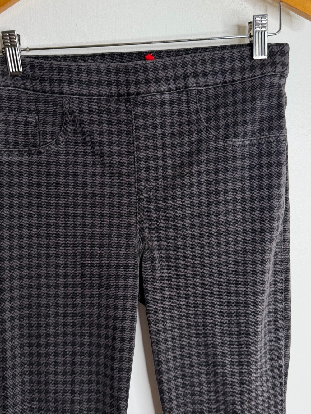SPANX Slim Straight Houndstooth Jeans in Black and Gray